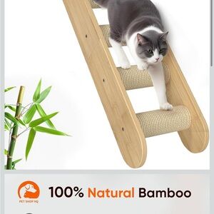 New Natural Bamboo Cat wall shelf